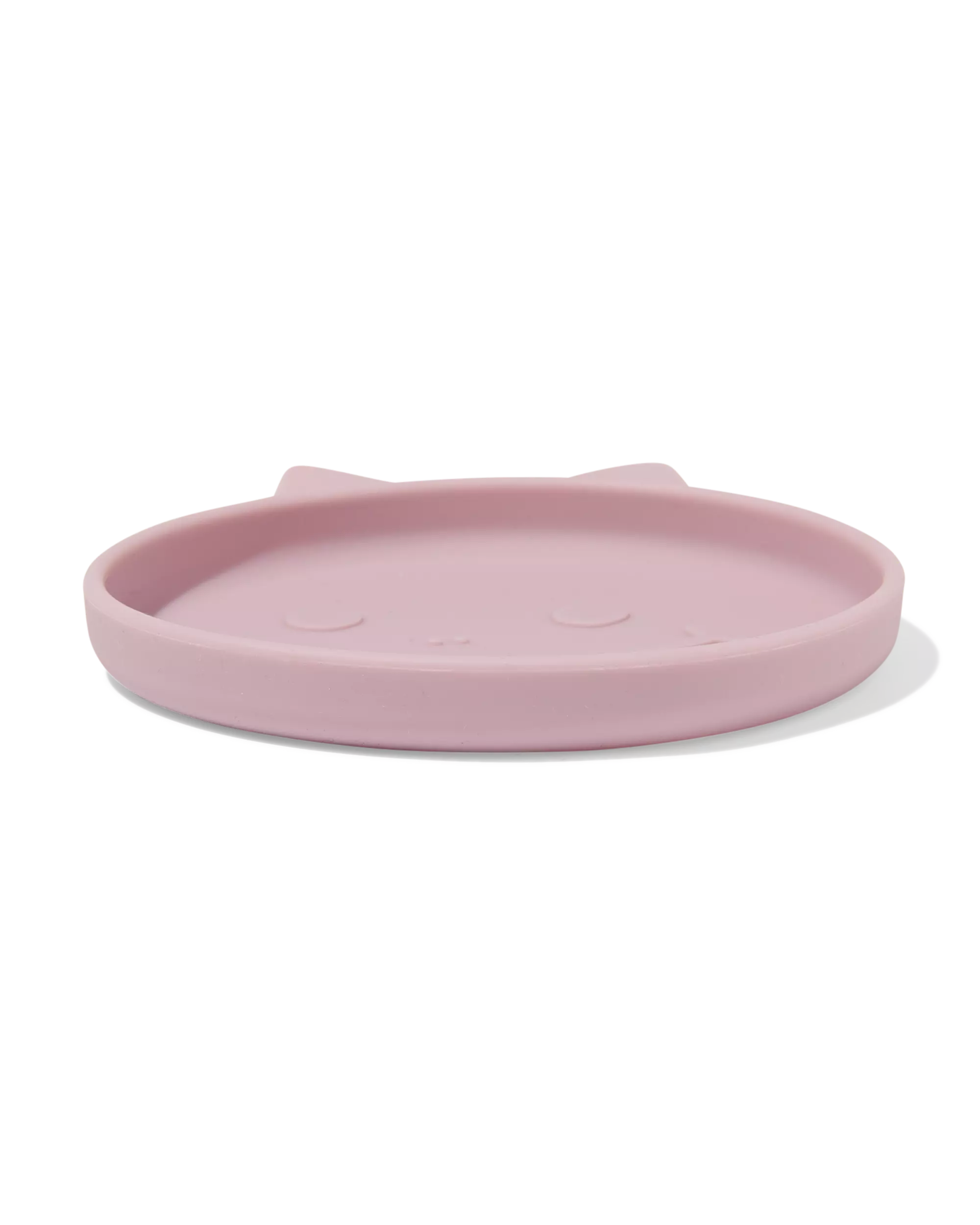 kinderbordje Ø16cm monster siliconen roze