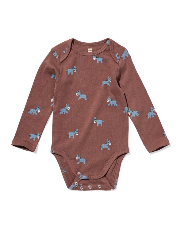 body b&eacute;b&eacute; LENZING&trade; ECOVERO&trade; c&ocirc;tel&eacute; animaux marron marron - 33308660BROWN - HEMA