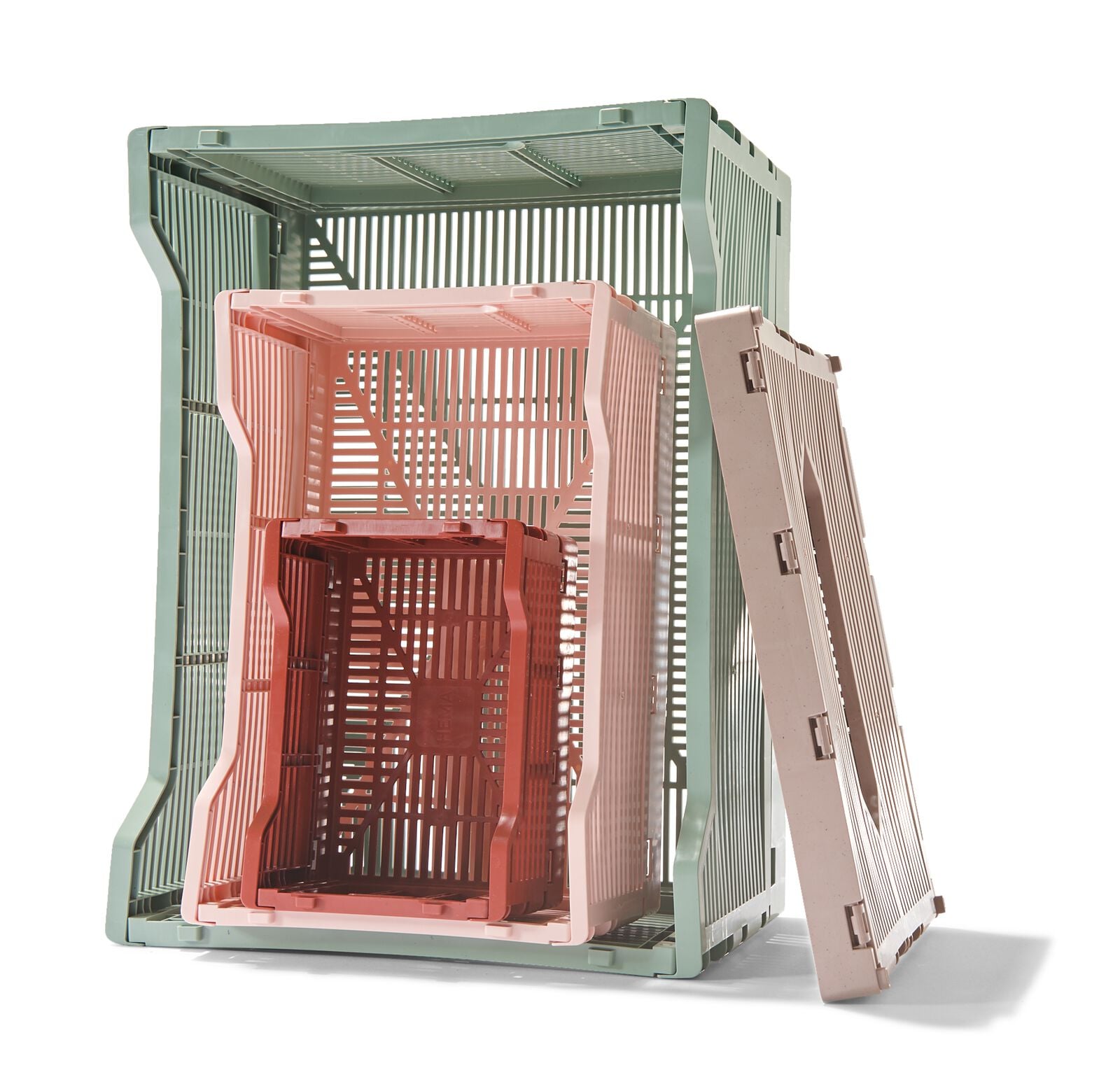 caisse pliante lettres recycl&eacute;e S rose p&acirc;le rose p&acirc;le S  20 x 30 x 11,5 - 39811071 - HEMA