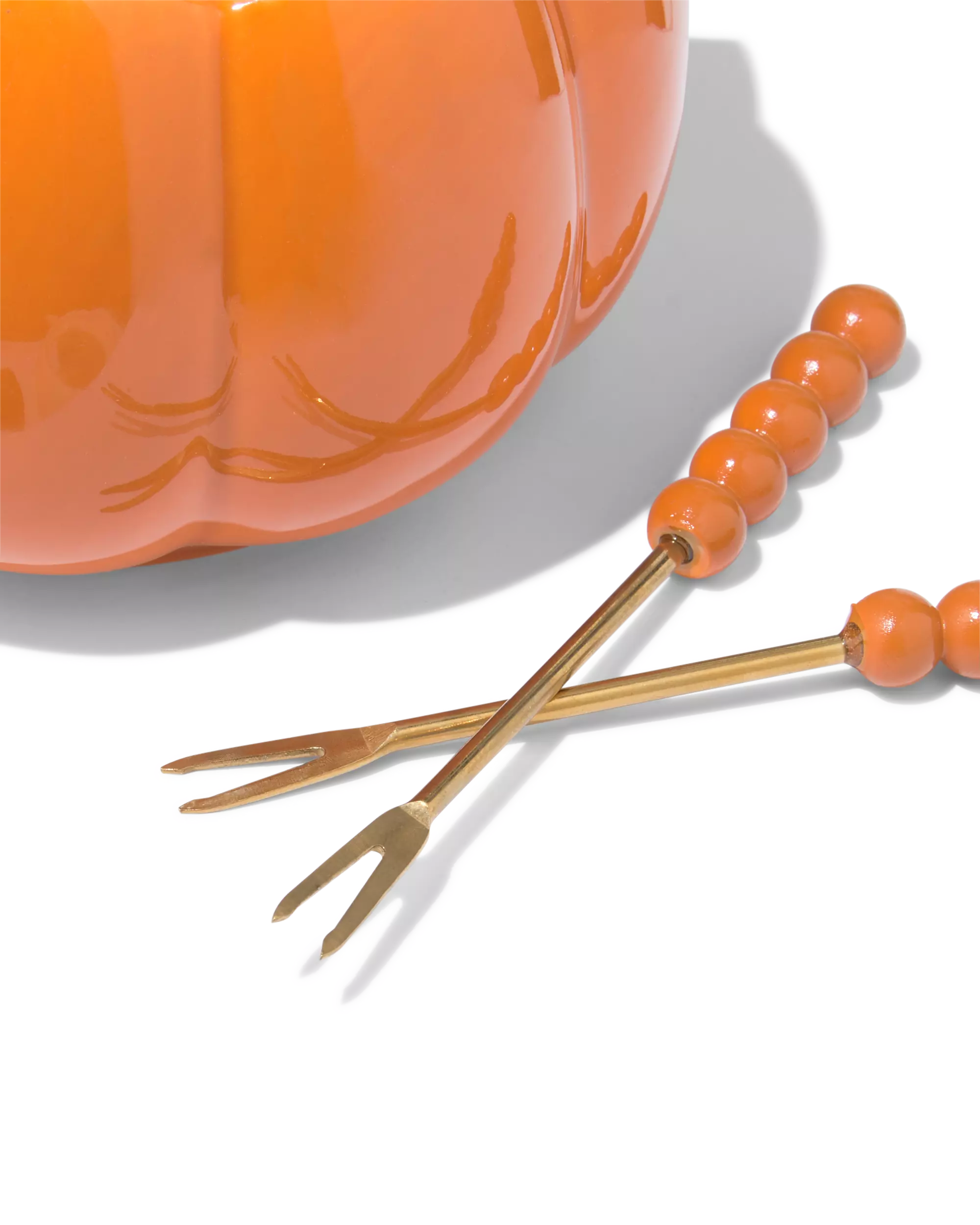 fonduepan 0.5L keramiek pompoen