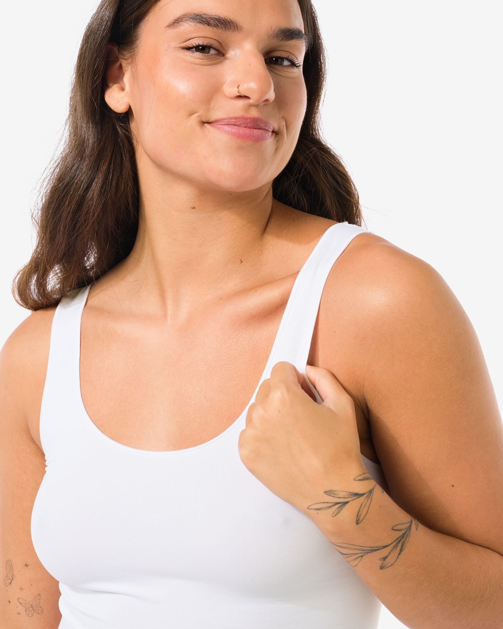 d&eacute;bardeur femme sans coutures microfibre blanc blanc - 19655999WHITE - HEMA