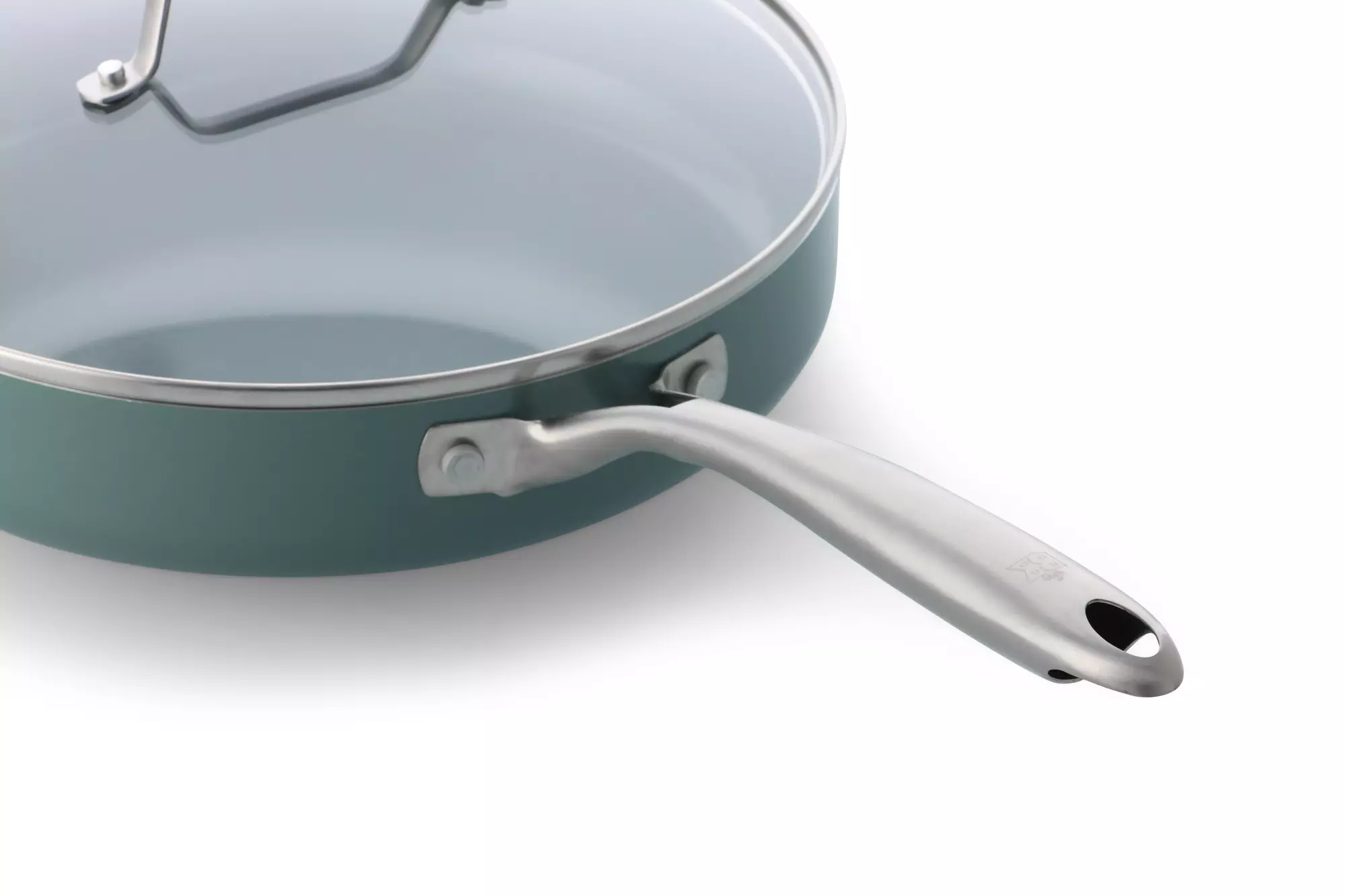 BK tiefe Pfanne mit Deckel, Ø 28 cm, Keramik, PFAS-frei, Grün