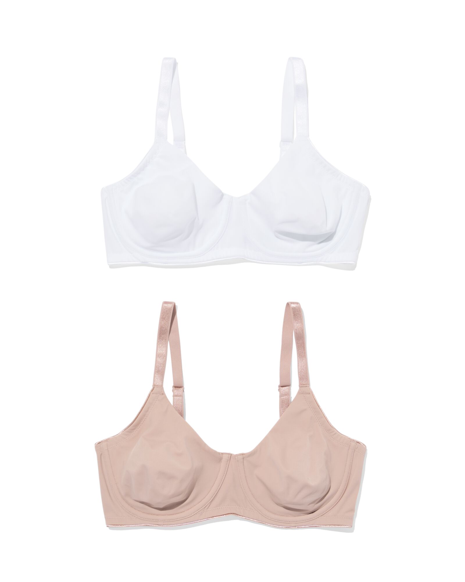 2 soutiens-gorge non pr&eacute;form&eacute;s avec armatures beige beige - 21821040BEIGE - HEMA