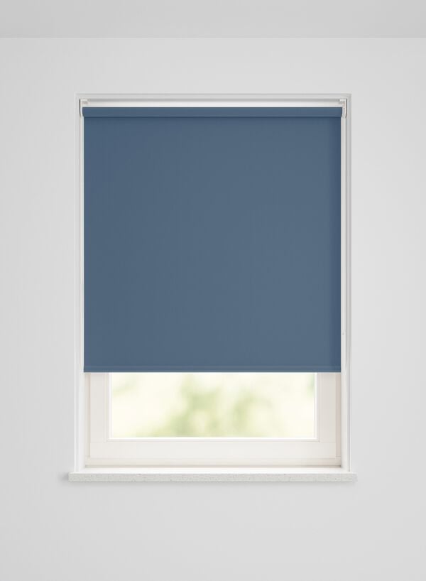 rolgordijn verduisterend uni donkerblauw - 46110476 - HEMA