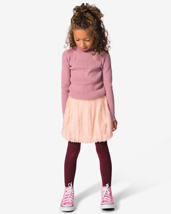 jupe enfant trap&egrave;ze tulle rose p&acirc;le rose p&acirc;le - 30888505LIGHTPINK - HEMA