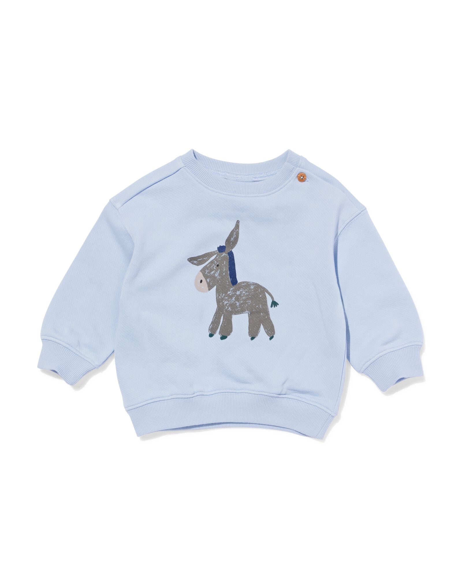 pull b&eacute;b&eacute; tissu sweat &acirc;nes bleu clair bleu clair - 33113680LIGHTBLUE - HEMA