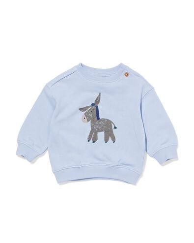 pull b&eacute;b&eacute; tissu sweat &acirc;nes bleu clair bleu clair - 33113680LIGHTBLUE - HEMA