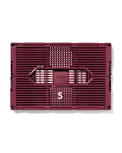 caisse pliante lettres recycl&eacute;e S bordeaux bordeaux S  20 x 30 x 11,5 - 39811084 - HEMA