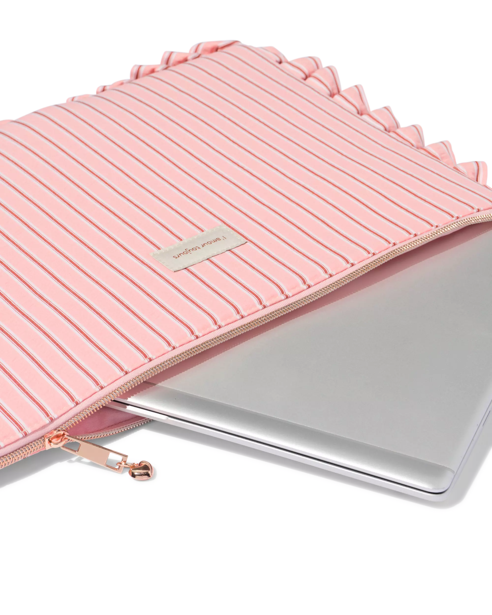 housse pour ordinateur portable 36x29cm rayures franges