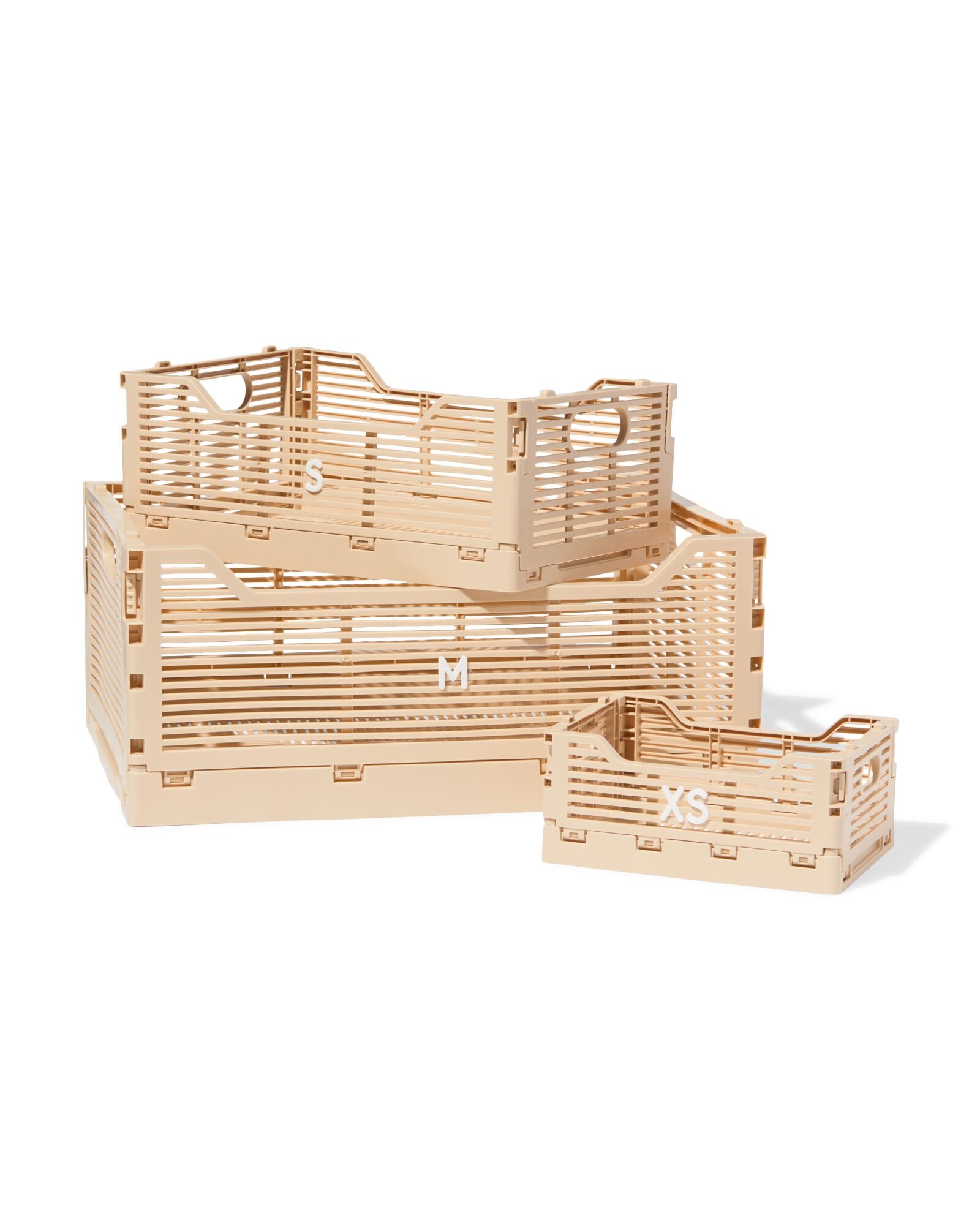 caisse pliable &agrave; lettres recycl&eacute;e M beige beige M  30 x 40 x 17 - 39800027 - HEMA