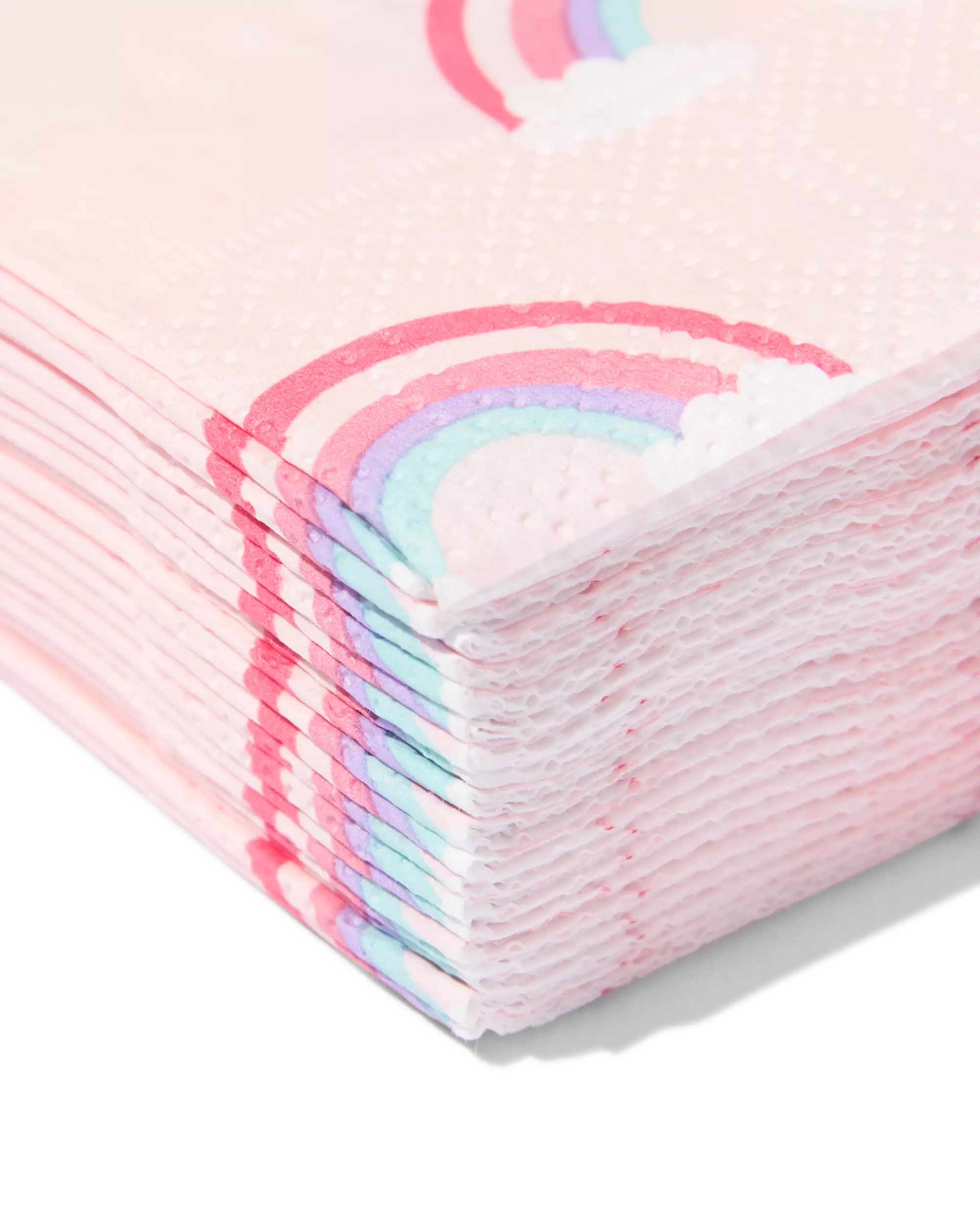 Servietten 24 × 24 cm, Papier, Regenbogen – 20 Stück.