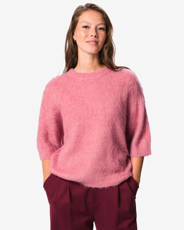 damestrui fijngebreid roze roze - 36214730PINK - HEMA
