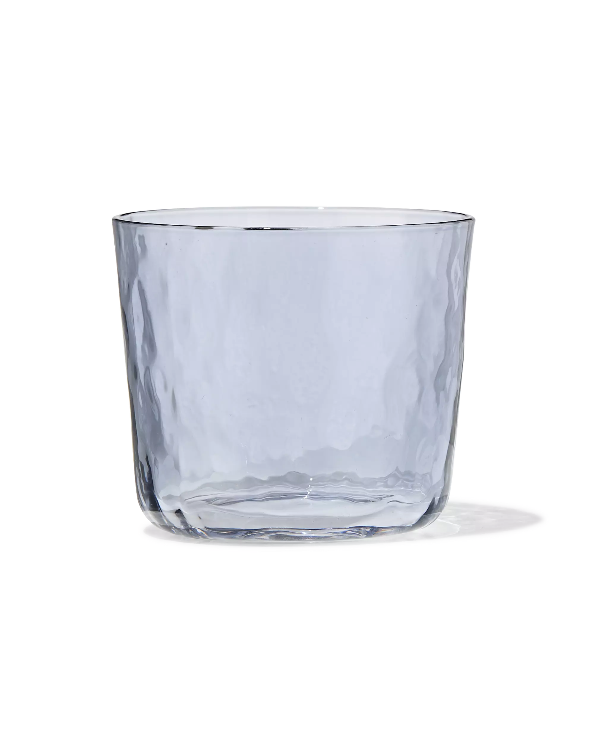 waterglas 200ml glas gehamerd blauw