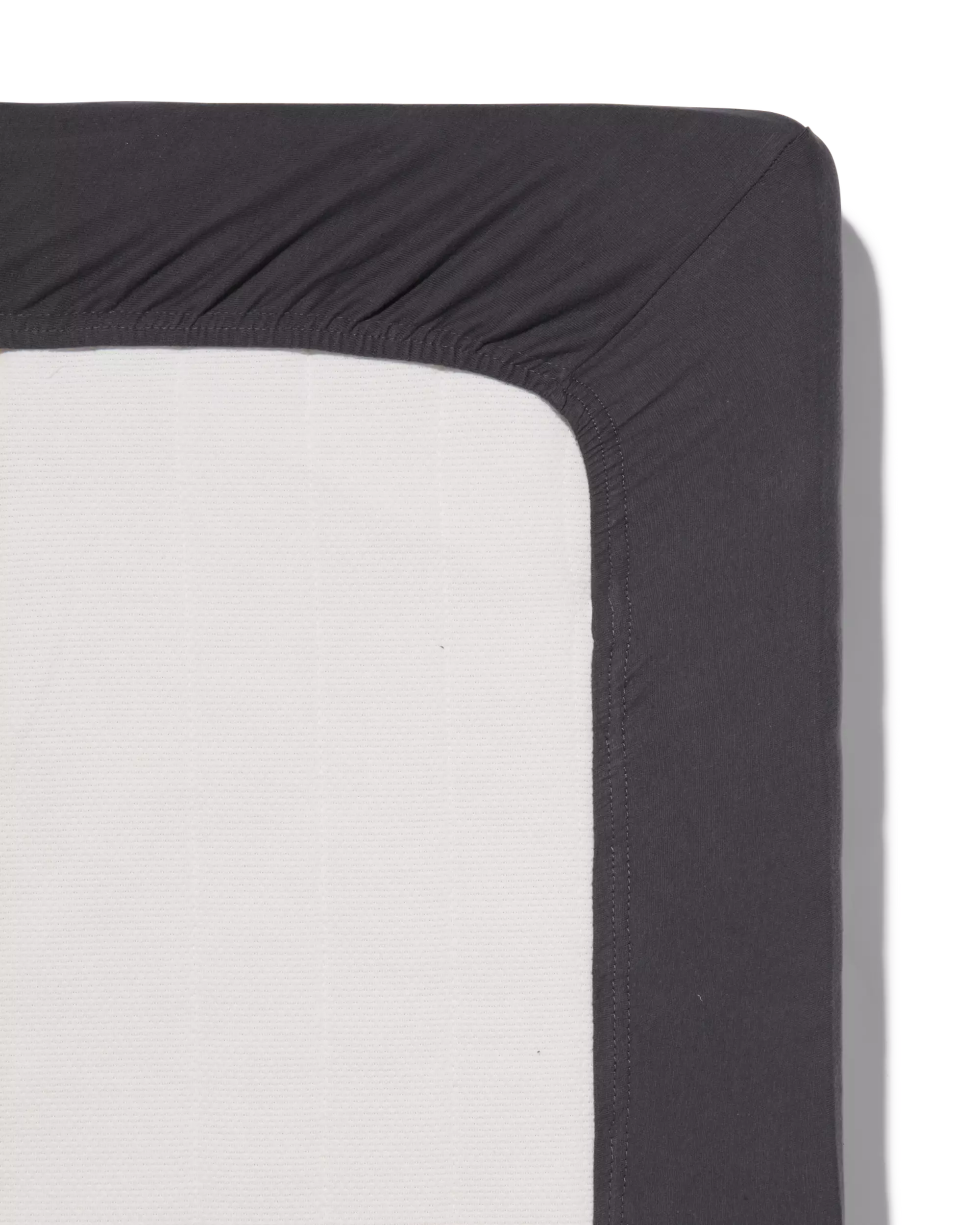 drap-housse 140x200cm jersey gris foncé 
