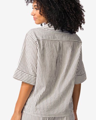 chemisier femme Sally seersucker ray&eacute; blanc - 36208850WHITE - HEMA