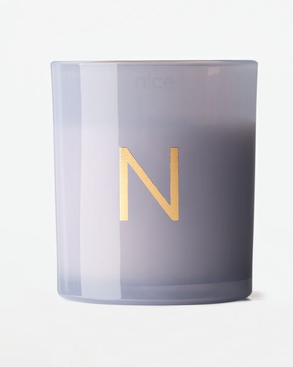 bougie en verre &Oslash;8x9cm lettre N N - 61102673N - HEMA