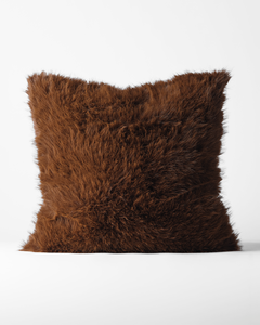 housse de coussin 50 x 50 cm ultra-doux marron