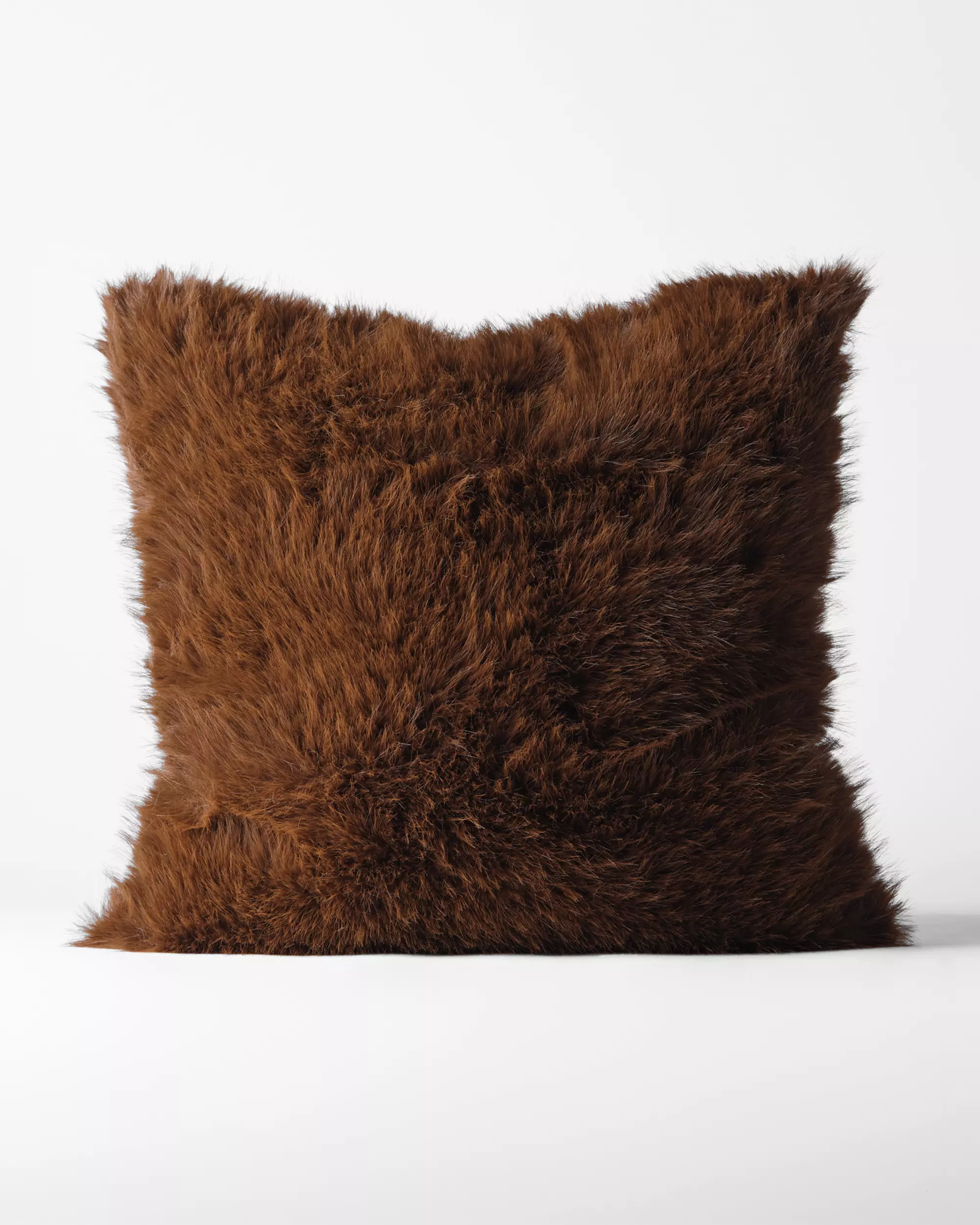 housse de coussin 50 x 50 cm ultra-doux marron
