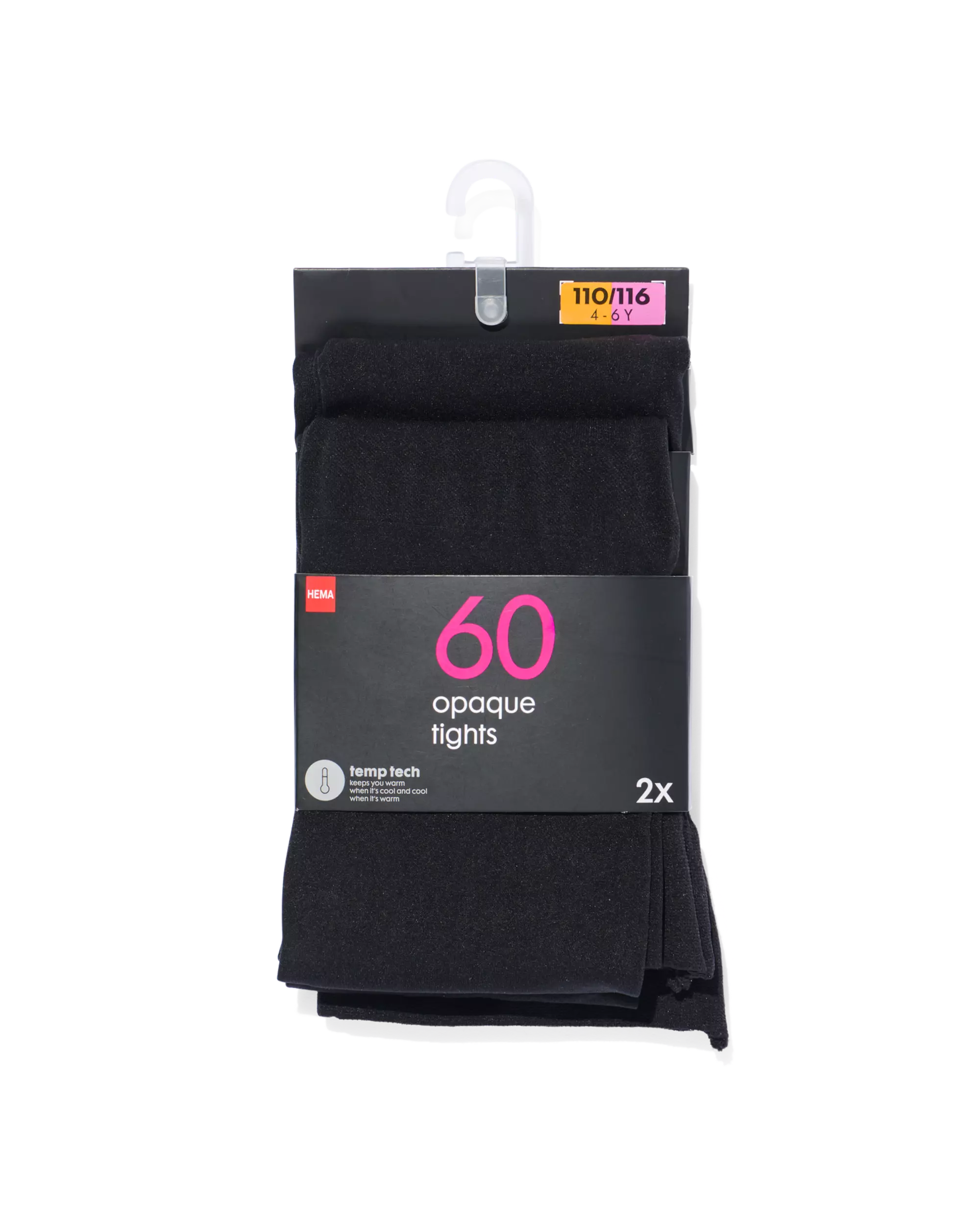 kinder panty temptech 60denier - 2 stuks