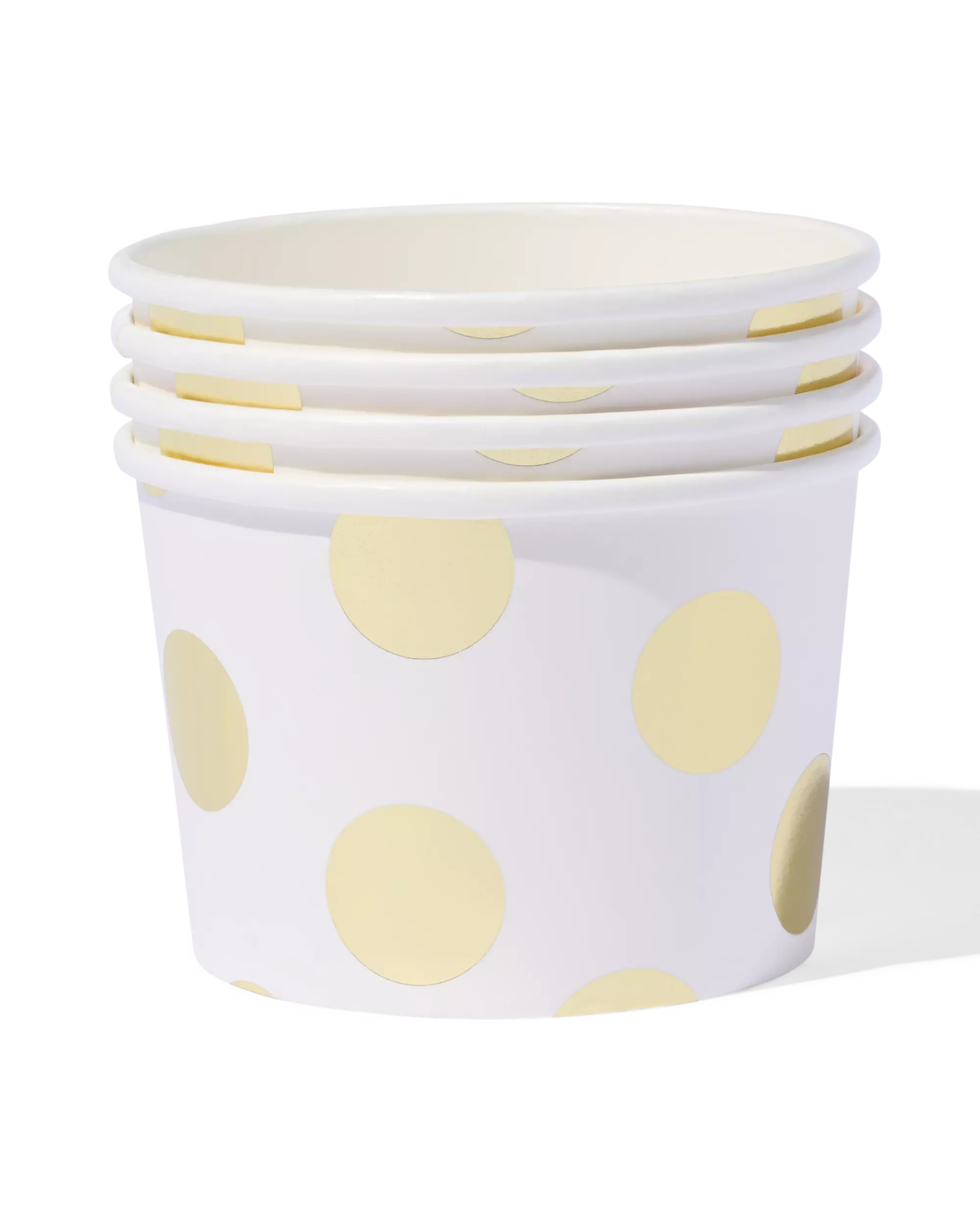 papieren bakjes gouden stip - 4 stuks