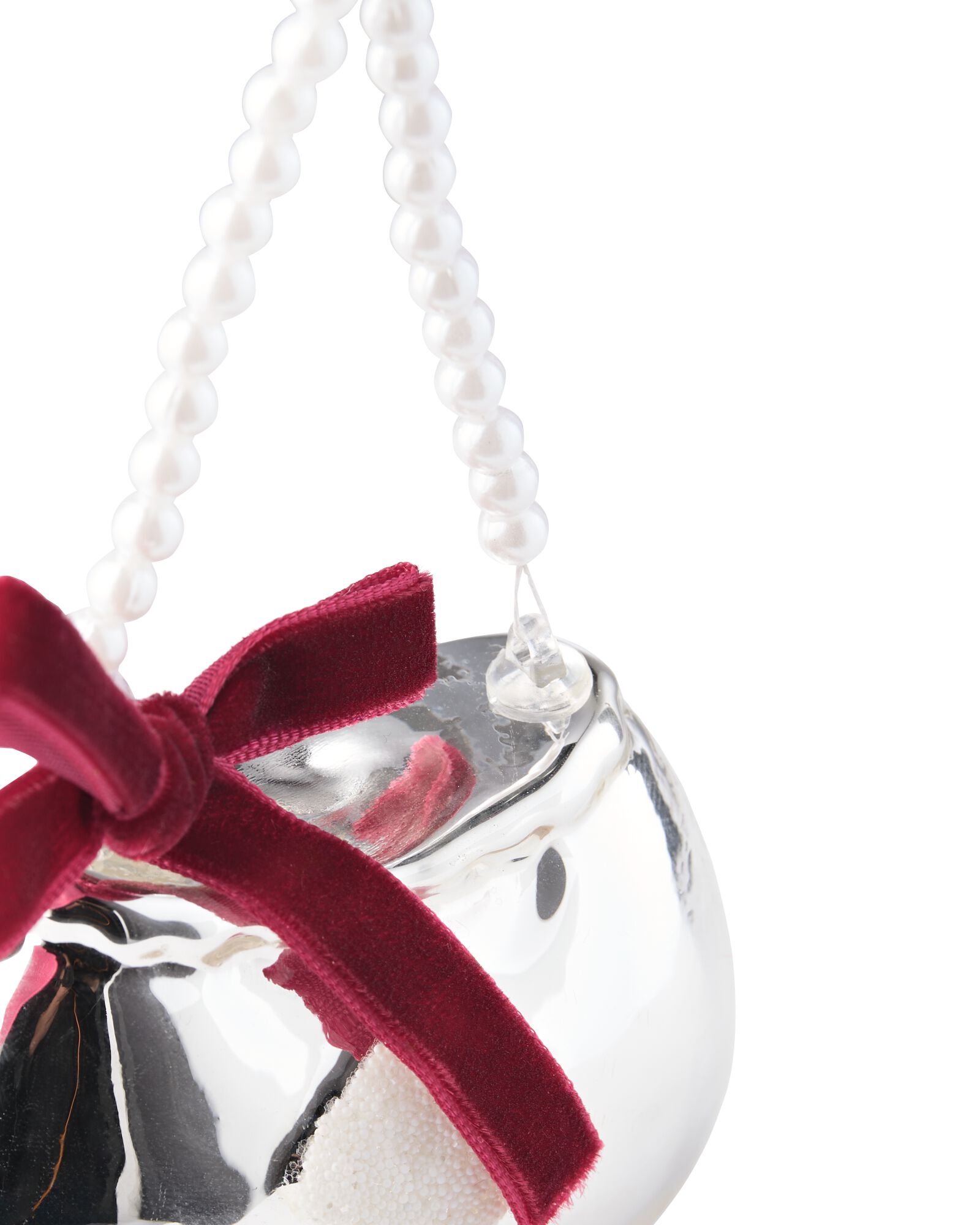 d&eacute;coration de No&euml;l &agrave; suspendre 7,5 cm verre petit sac &agrave; main - 25102086 - HEMA