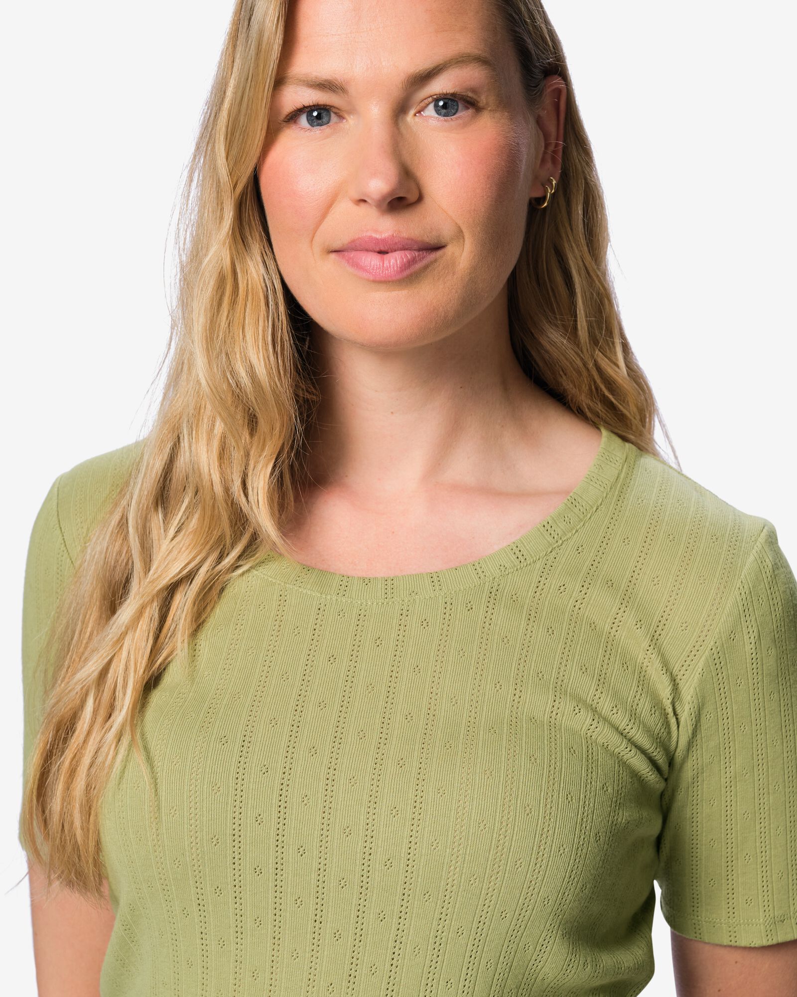 dames T-shirt Colette groen groen - 36212870GREEN - HEMA
