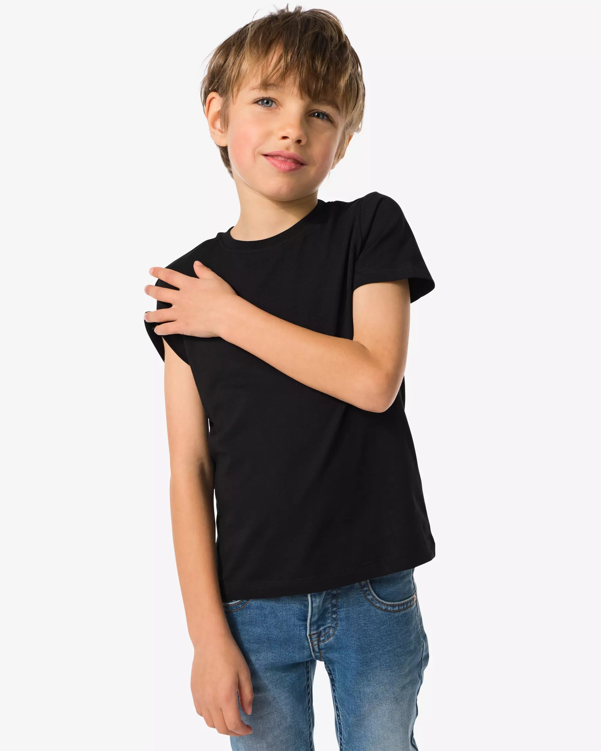 2er-Pack Basic-Kinder-Shirts, Baumwolle/Elasthan