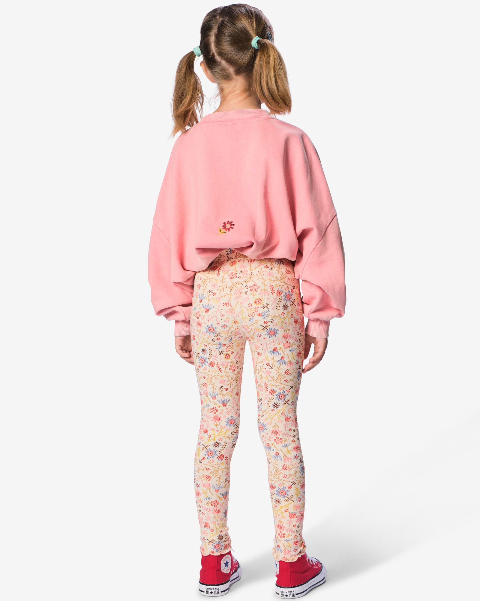 leggings enfant ajust&eacute;s c&ocirc;tel&eacute;s fleurs - lot de 2 bordeaux bordeaux - 30829408BURGUNDYRED - HEMA