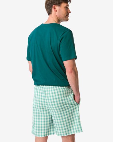 pyjashort homme Philip jersey carreaux vert moyen - 23686220MIDGREEN - HEMA