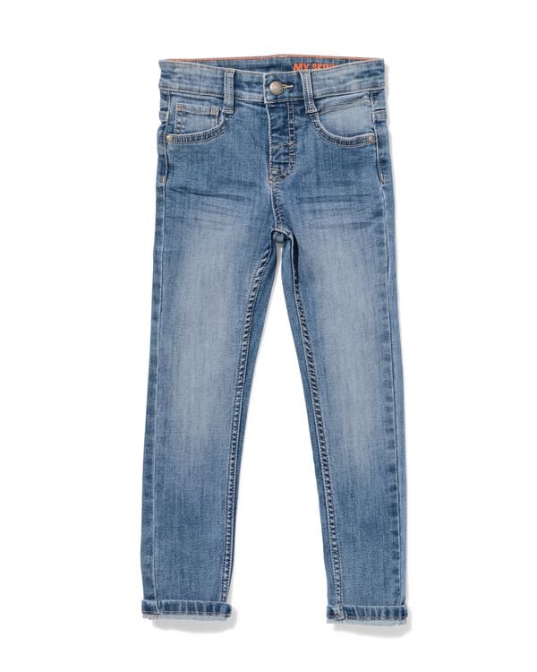 pantalon enfant slim fit bleu moyen bleu moyen - 30708509MIDBLUE - HEMA