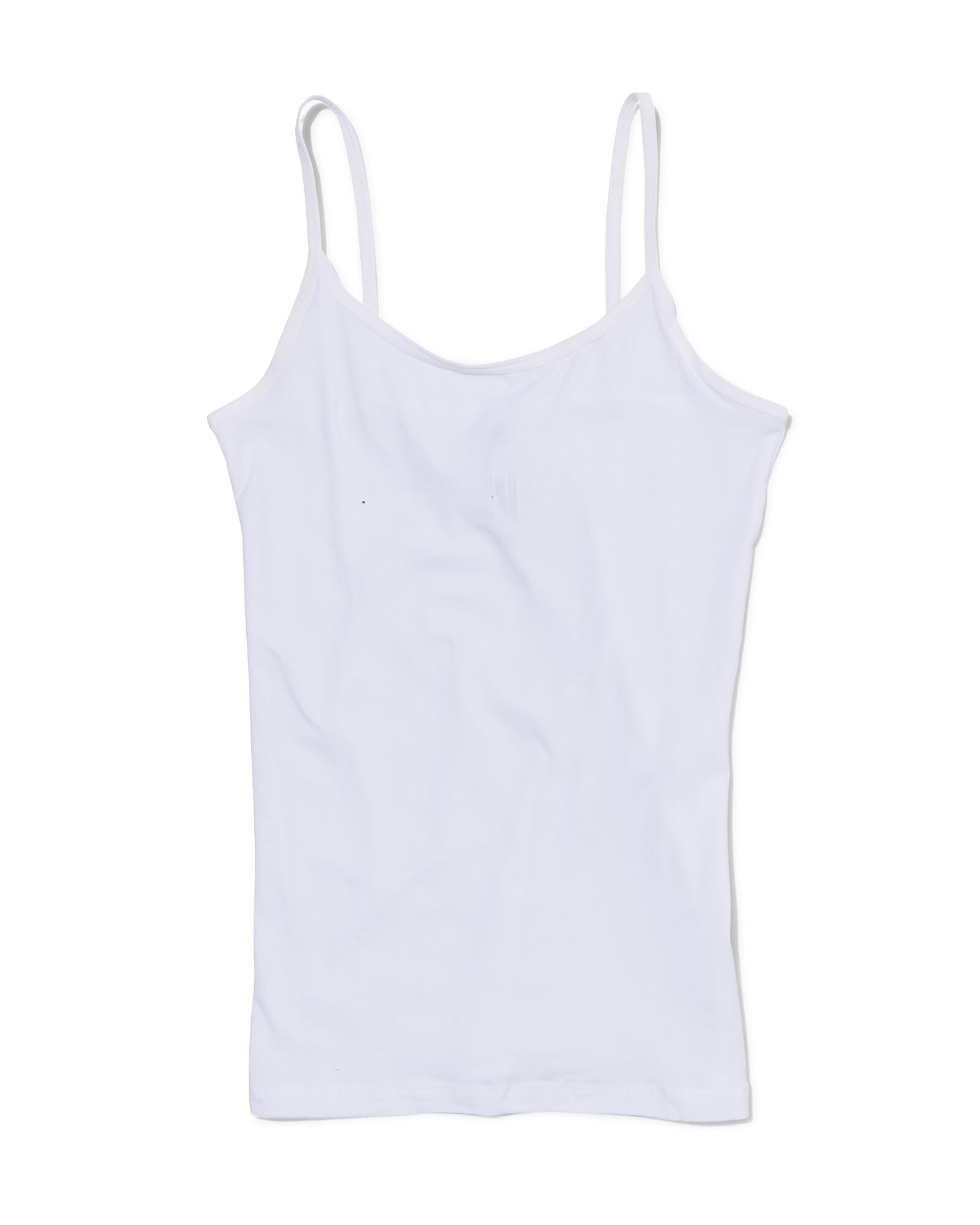 d&eacute;bardeur femme coton &agrave; bretelles spaghetti blanc blanc - 19666999WHITE - HEMA