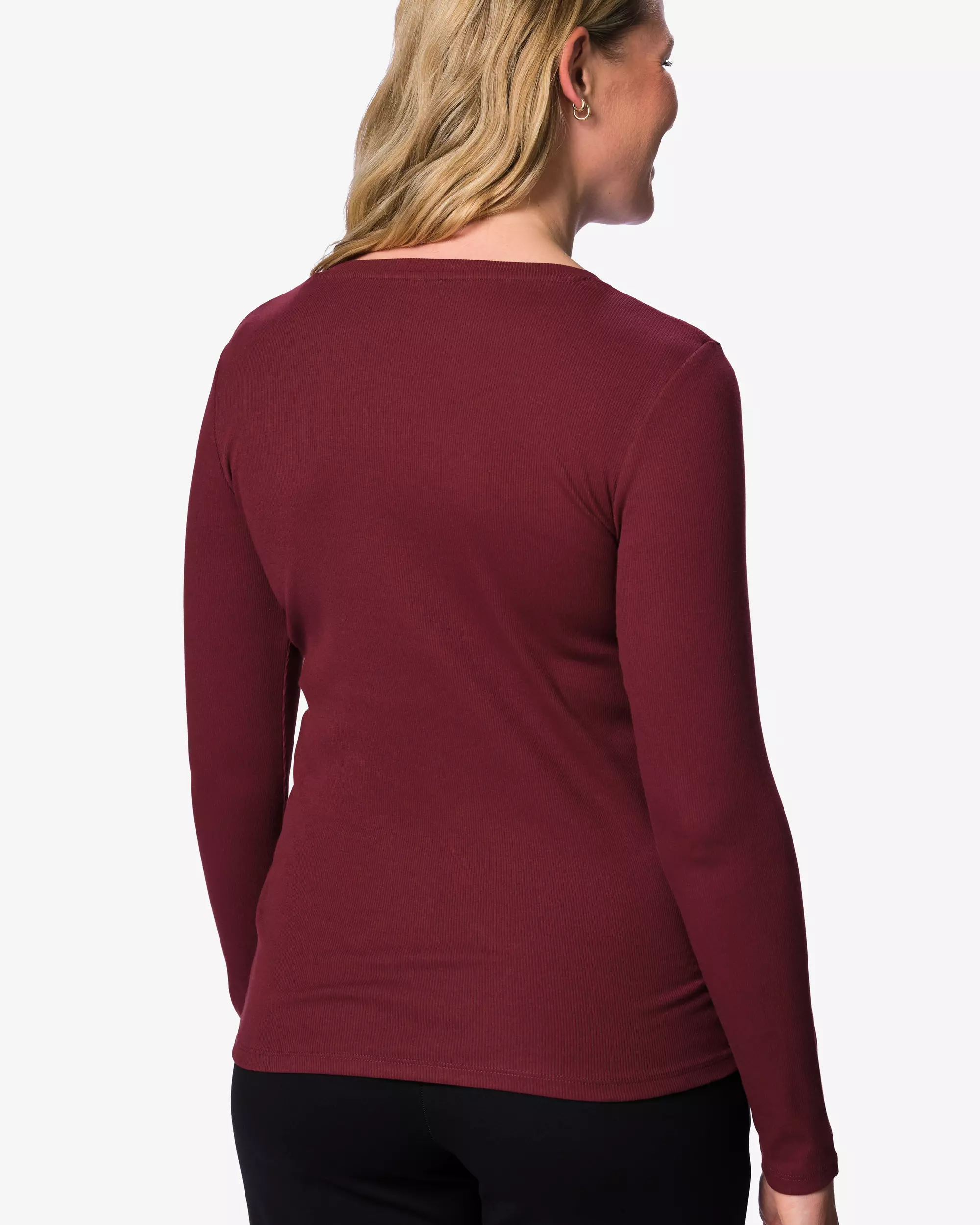 Damen-T-Shirt, gerippt, Baumwolle