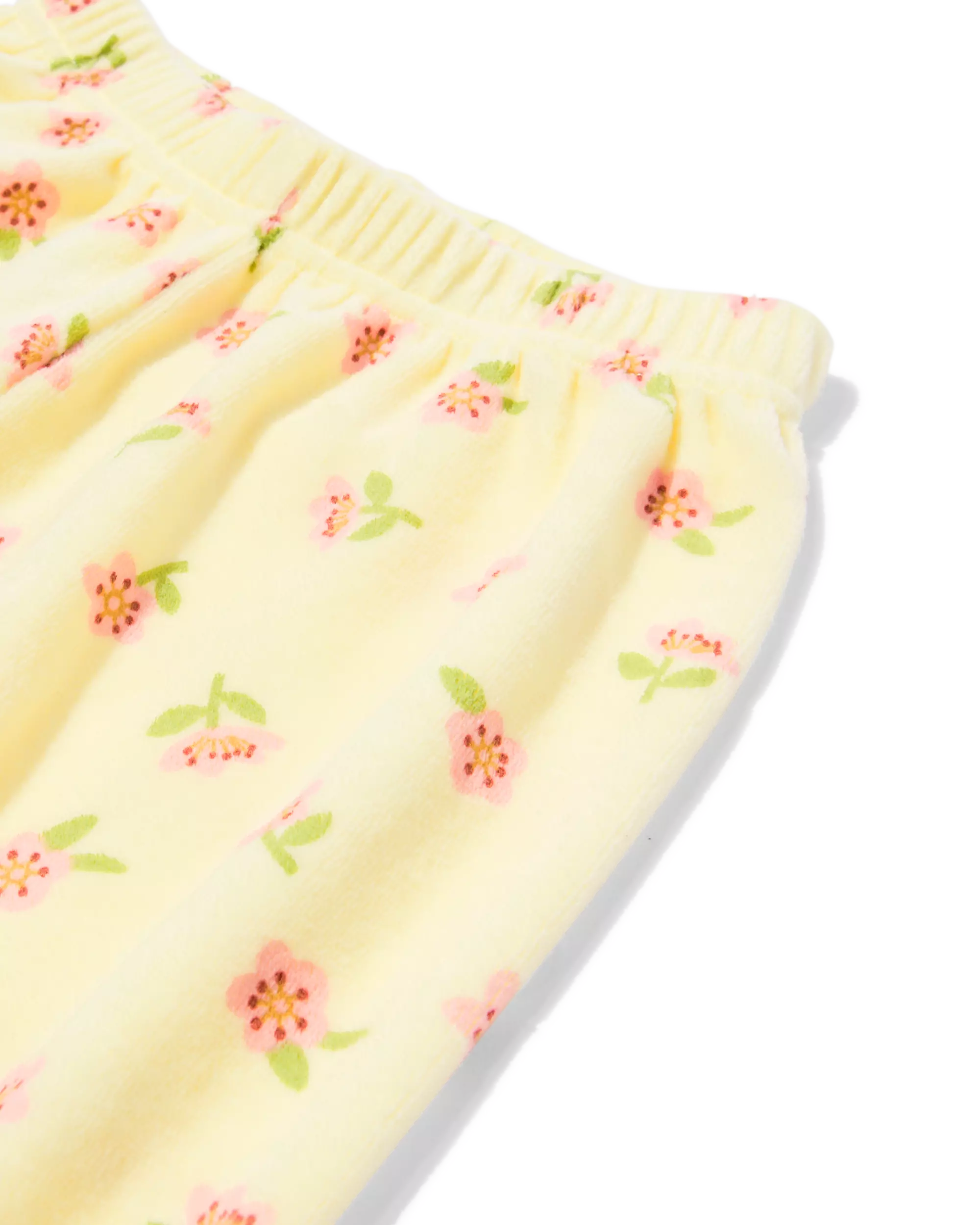 Kinderpyjama aus Velours mit Blumen