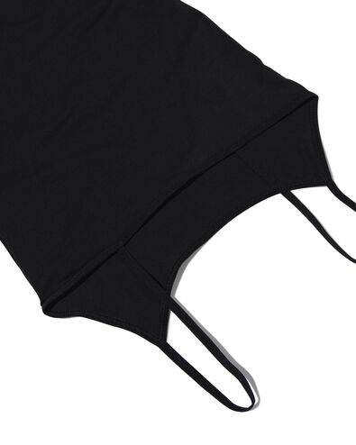 d&eacute;bardeur femme coton &agrave; bretelles spaghetti noir noir - 19666999BLACK - HEMA