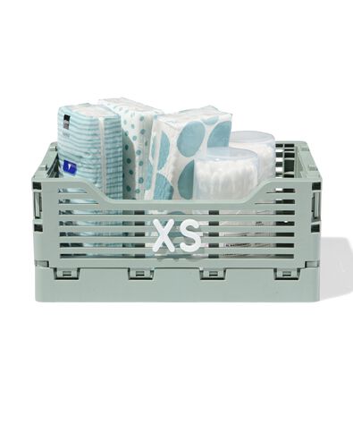 caisse pliante lettres recycl&eacute;e XS vert menthe vert menthe XS  13 x 18 x 8 - 39821199 - HEMA