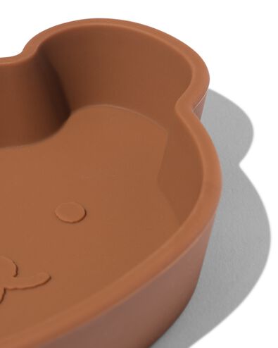 assiette miffy 17,5 x 11,76 cm silicone marron - 14201104 - HEMA
