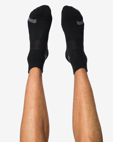 heren driekwart wandelsokken wolmix - 2 paar zwart zwart - 4190445BLACK - HEMA