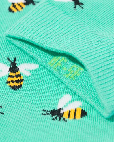 sokken voor volwassenen 'just bee yourself' groen - 4141130GREEN - HEMA