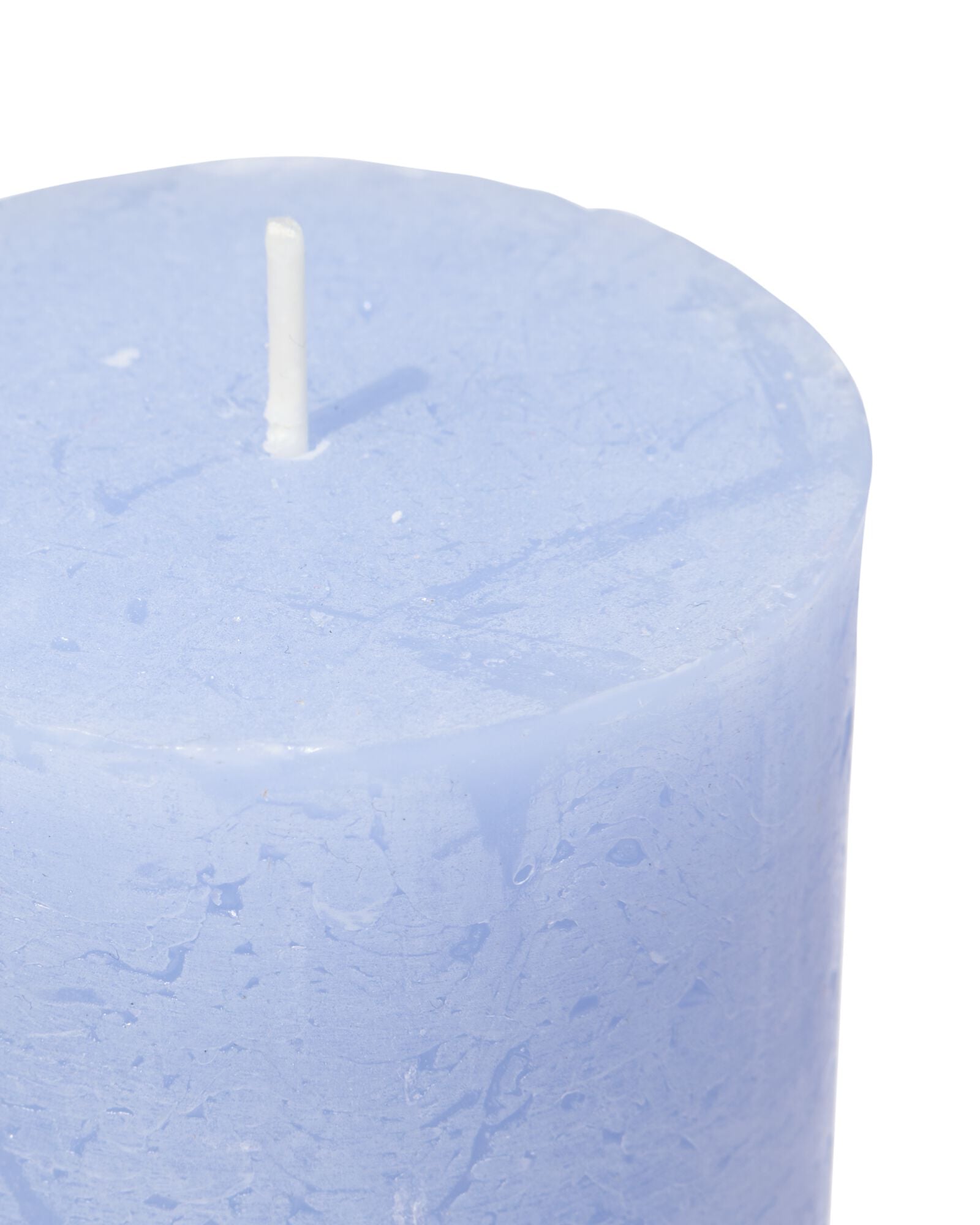 bougie rustique &Oslash;7x19 cm bleu clair bleu clair 7 x 19 - 13502918 - HEMA