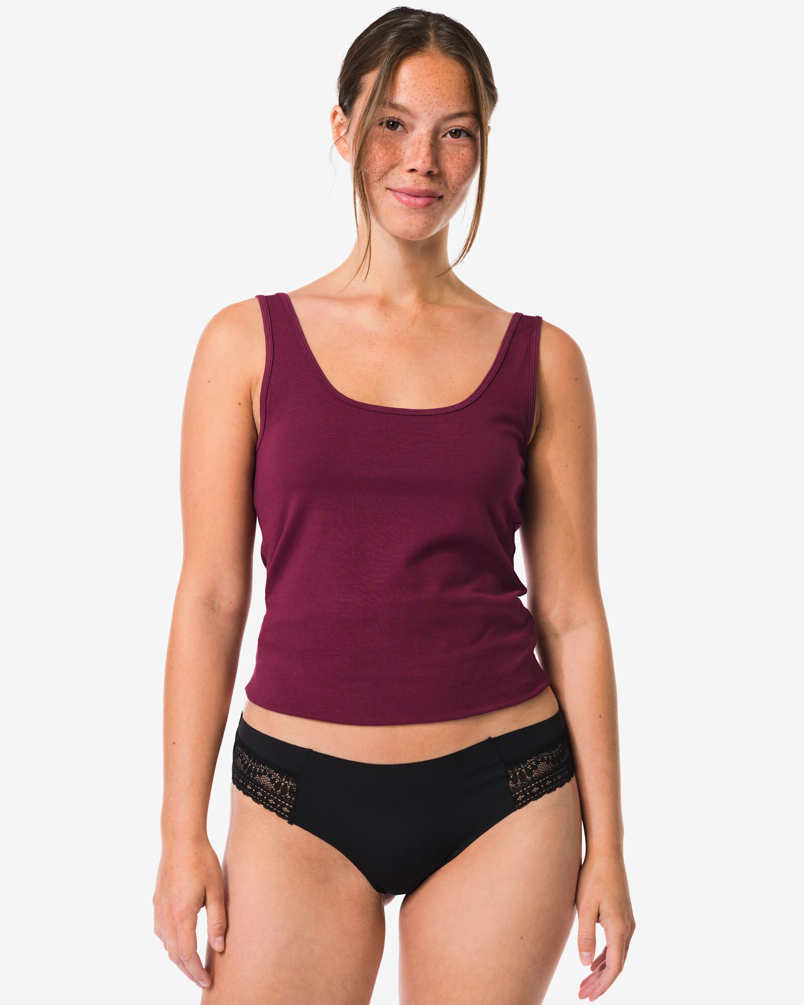 slip br&eacute;silien femme microfibre avec dentelle noir noir - 19640530BLACK - HEMA