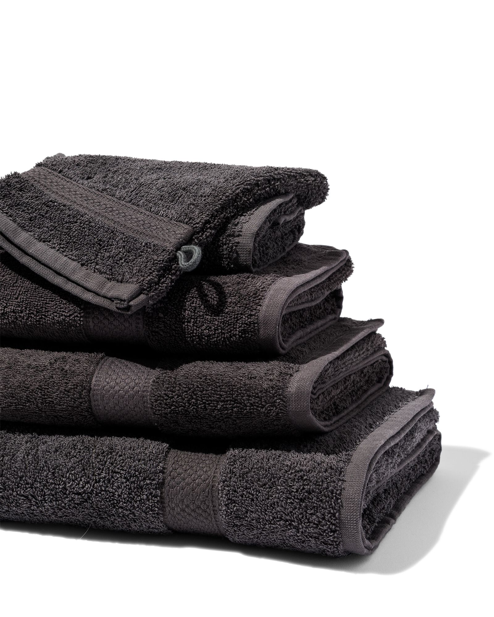 Waschhandschuh - schwere Qualit&auml;t - dunkelgrau, uni - 5232602 - HEMA