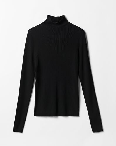 damestrui rib zwart zwart - 36216030BLACK - HEMA