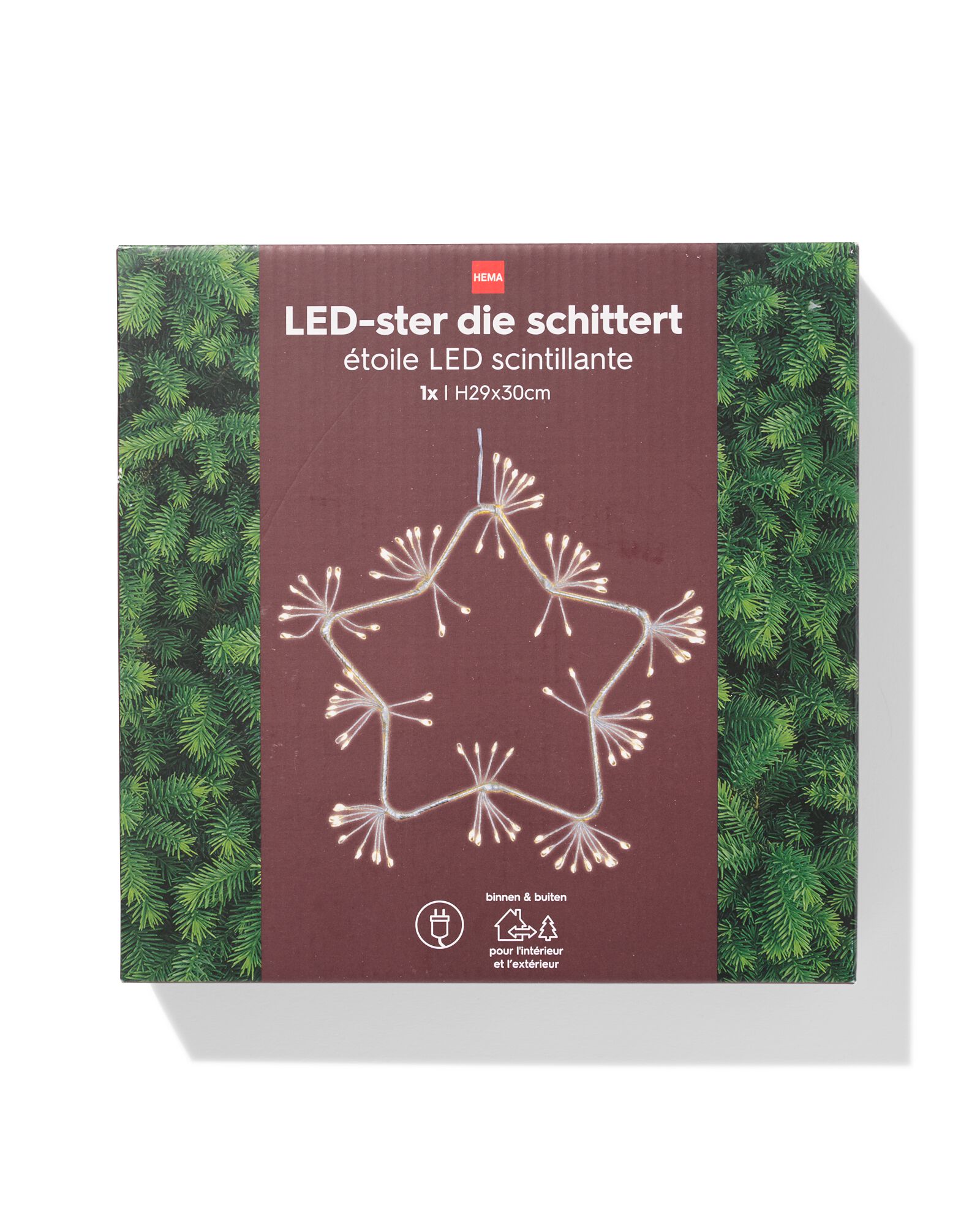 &eacute;toile led 28 x 28 cm pour l'int&eacute;rieur et l'ext&eacute;rieur - 25510009 - HEMA