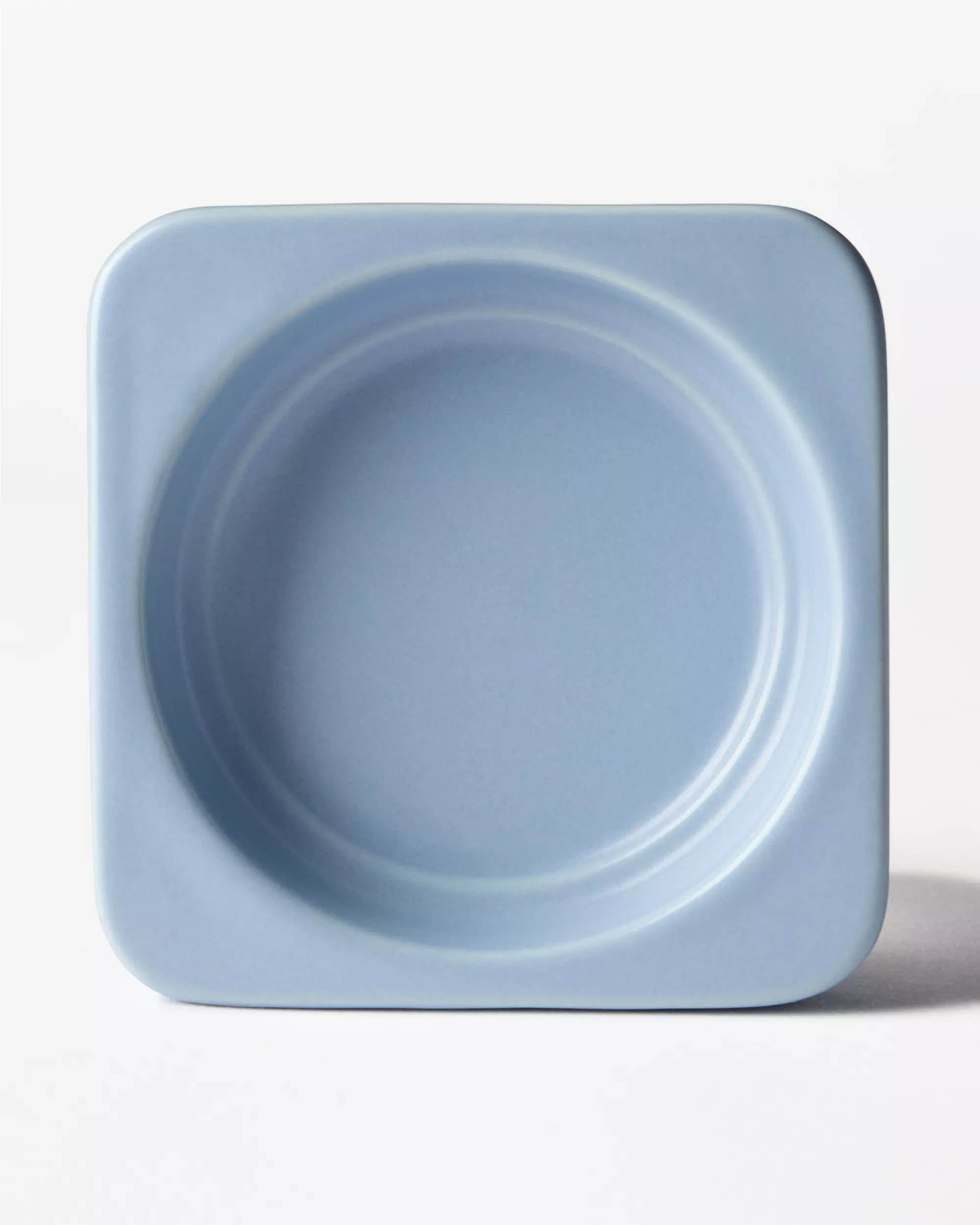 plateau à bougie ⌀9cm Kub céramique bleu