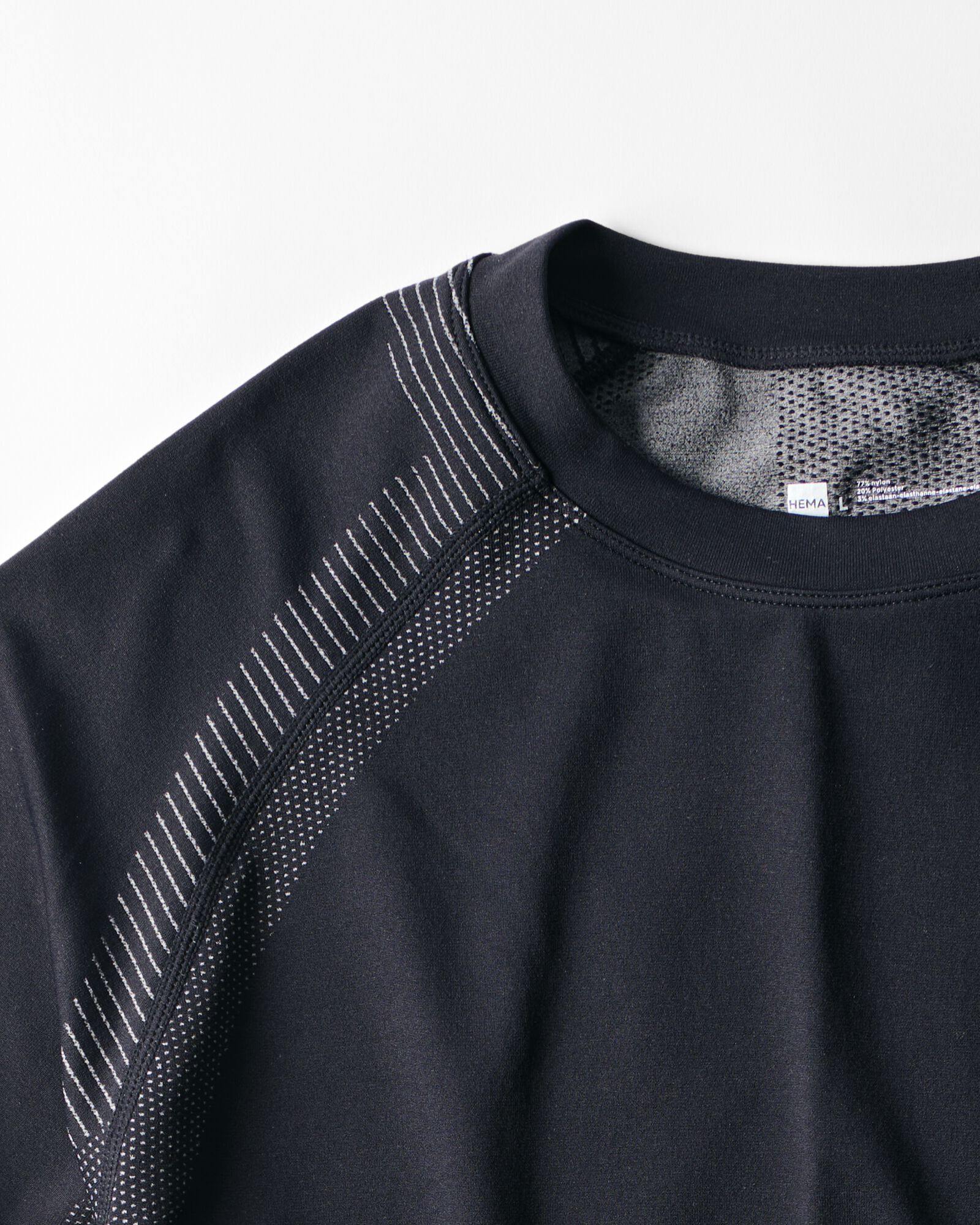 heren thermo sportshirt  zwart zwart - 19108910BLACK - HEMA