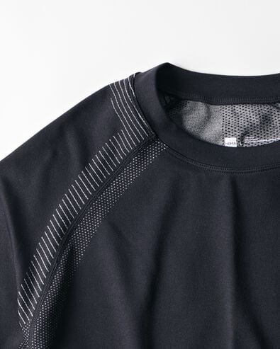 heren thermo sportshirt  zwart zwart - 19108910BLACK - HEMA