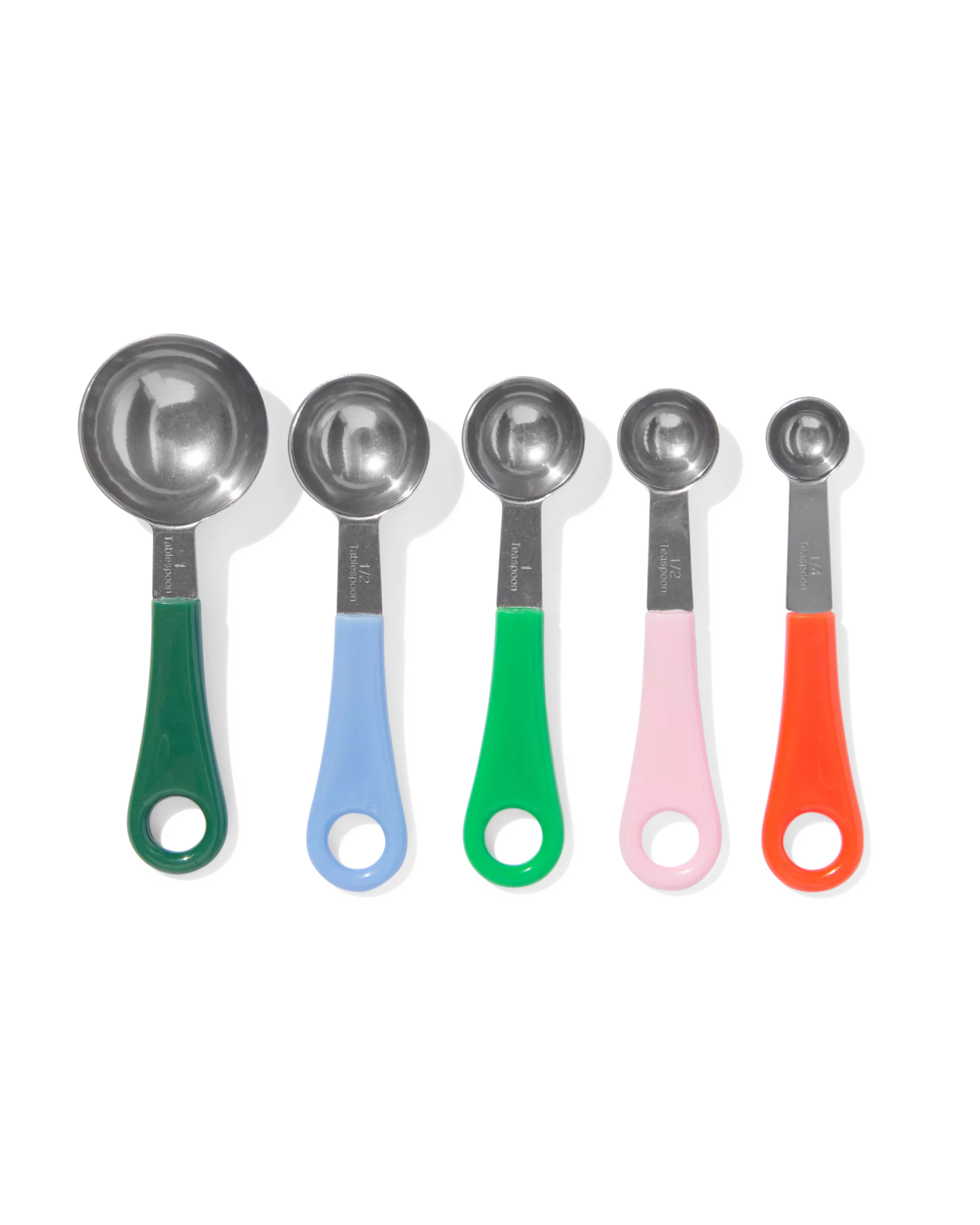 cuillères à mesurer en acier inoxydable coloré - 5 pièces
