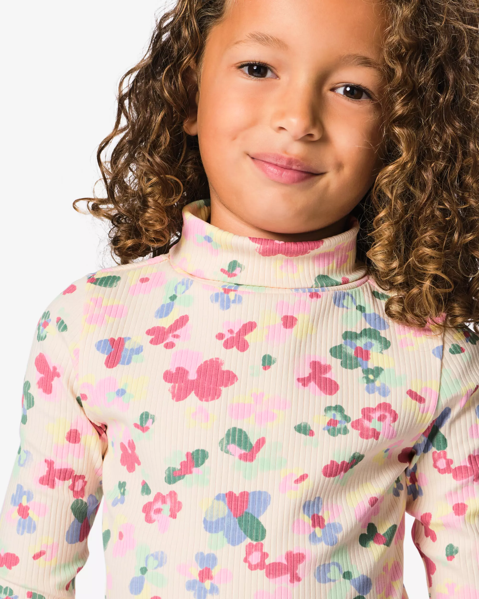 t-shirt enfant côtelé fleurs