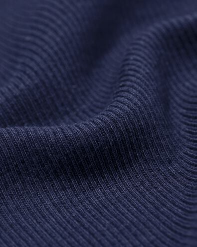Damen-T-Shirt, normale Passform, gerippt dunkelblau dunkelblau - 36310720DARKBLUE - HEMA