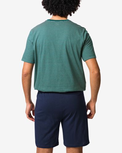 pyjashort homme Jaap jersey rayures vert fonc&eacute; - 23686520DARKGREEN - HEMA